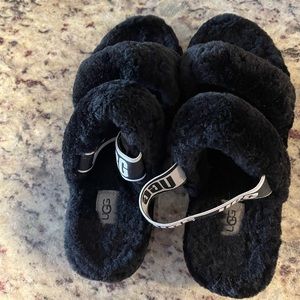 Black UGG slippers for sale!